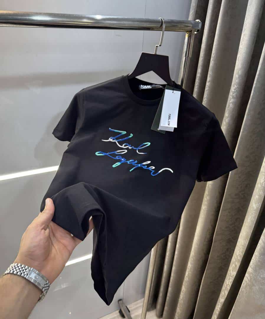 Karl Lagerfeld Black Logo Print Imported T-Shirt Main image