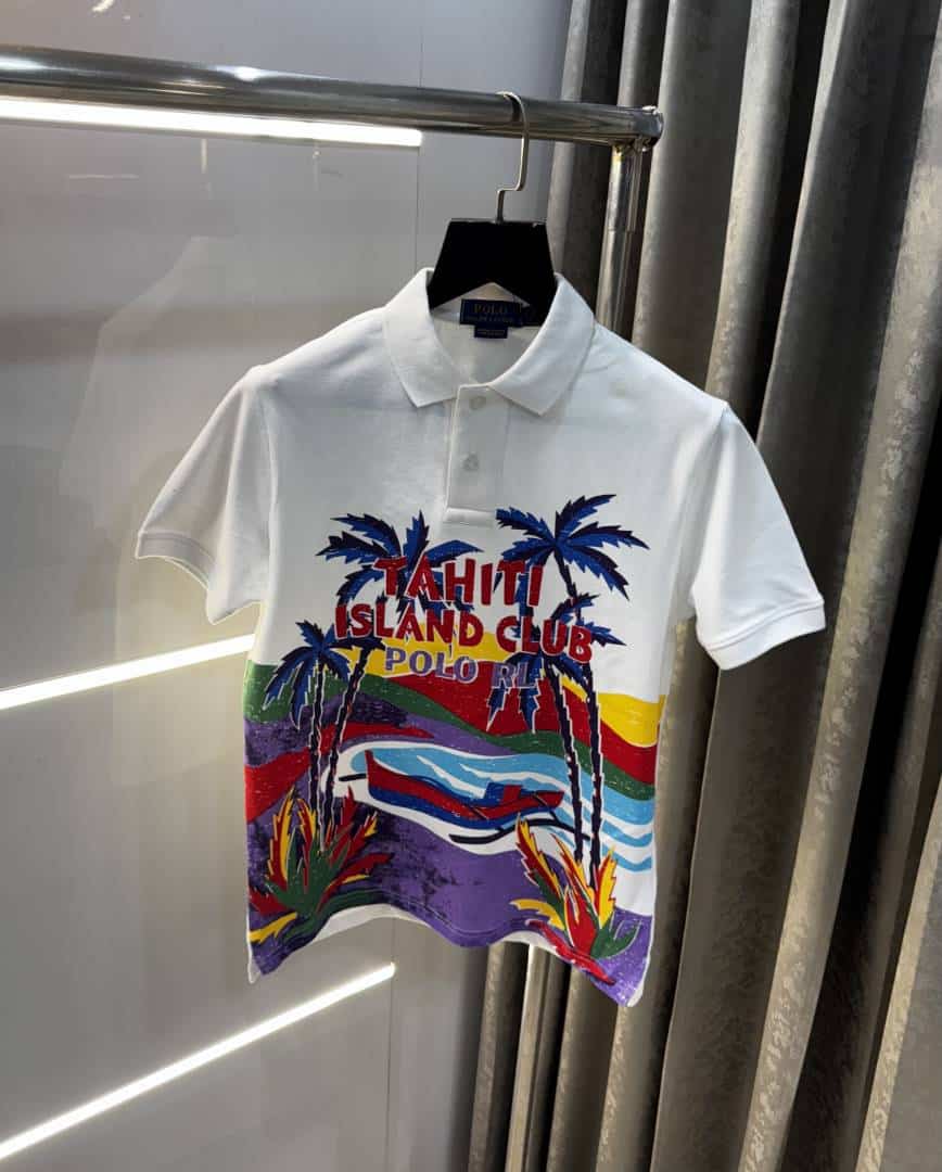 Ralph Laure n White Printed Premium Polo T-Shirt Main image