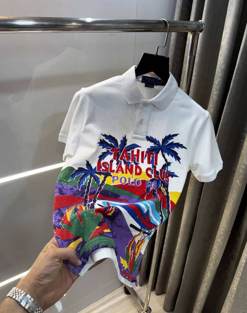 Ralph Laure n White Printed Premium Polo T-Shirt Secondary image