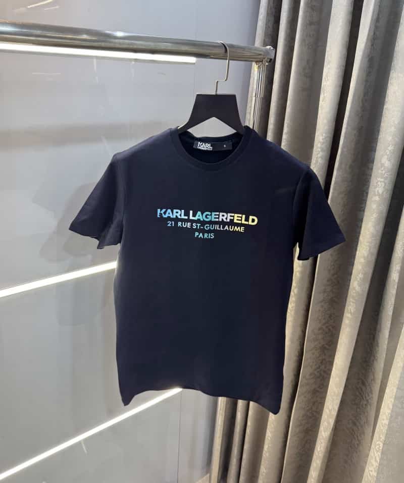 Kar l Lagerfeld Navy Blue Logo Print Imported T-Shirt Secondary image