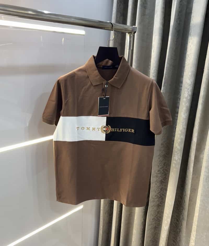 Tomm y Hilfiger Brown Embroidery Logo Premium Polo T-Shirt