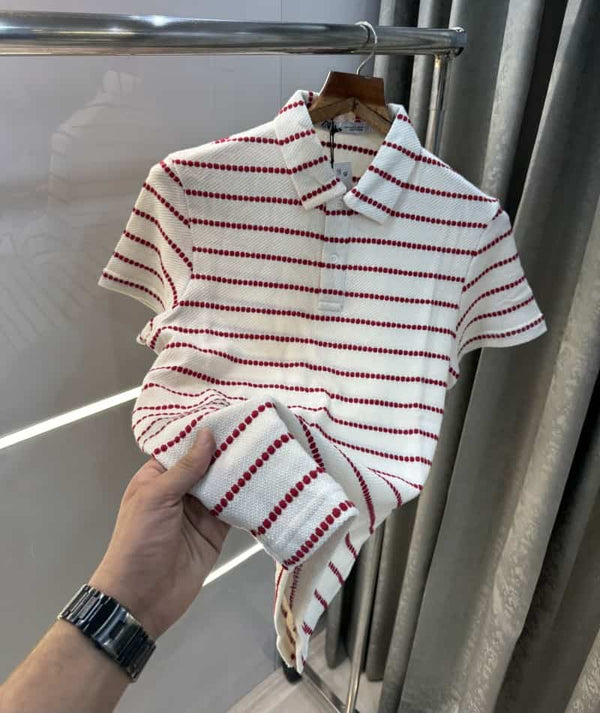 Zar a Red STr!pes Premium Knitted Polo T-Shirt