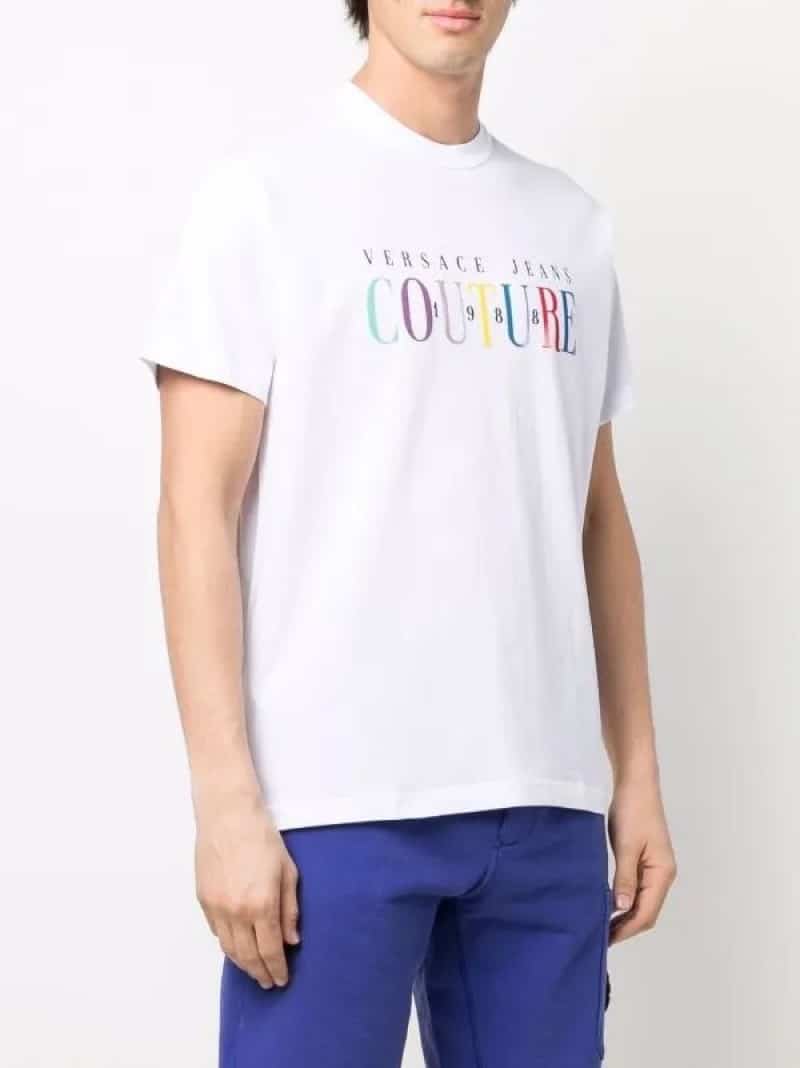 Versac e Couture White Logo Print Imported T-Shirt Main image