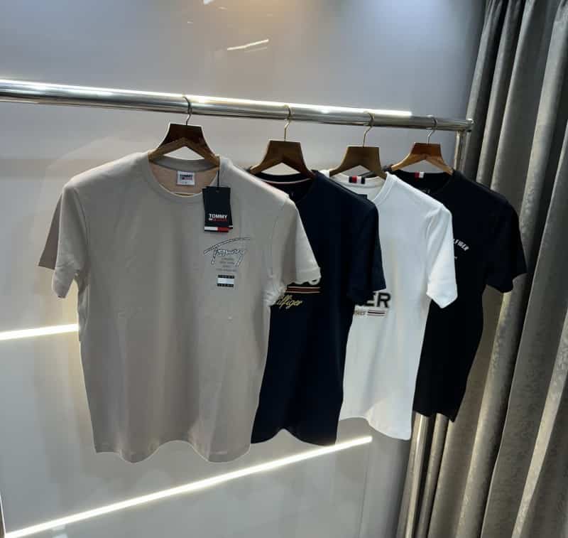 Tomm y Hilfiger Beige Printed Premium T-Shirt