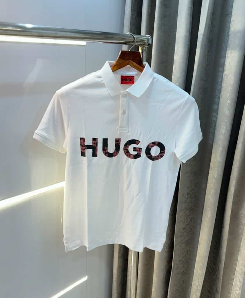 Hugo Bos s White Logo Print Classic Polo T-Shirt Secondary image