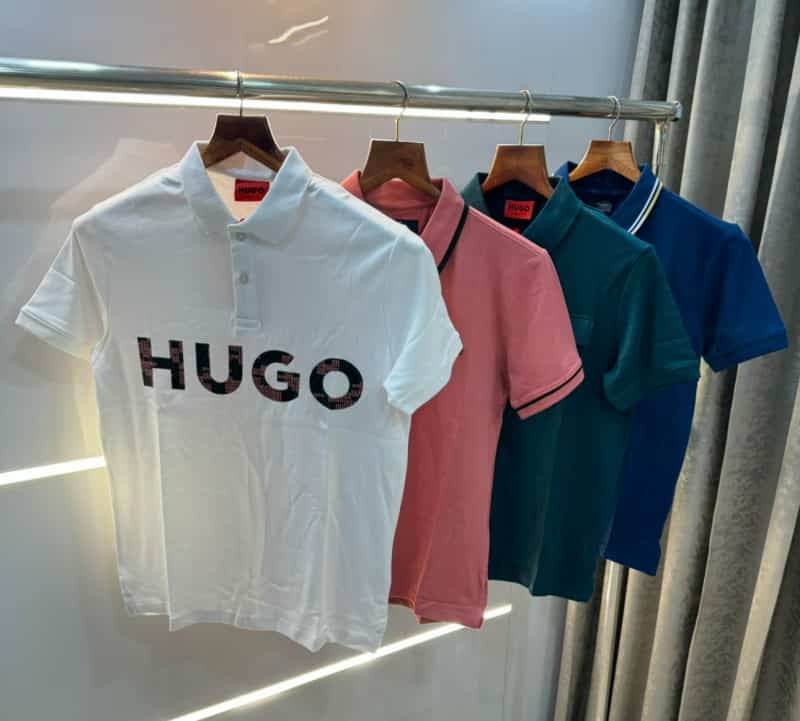 Hacket Peach Logo Print Classic Polo T-Shirt