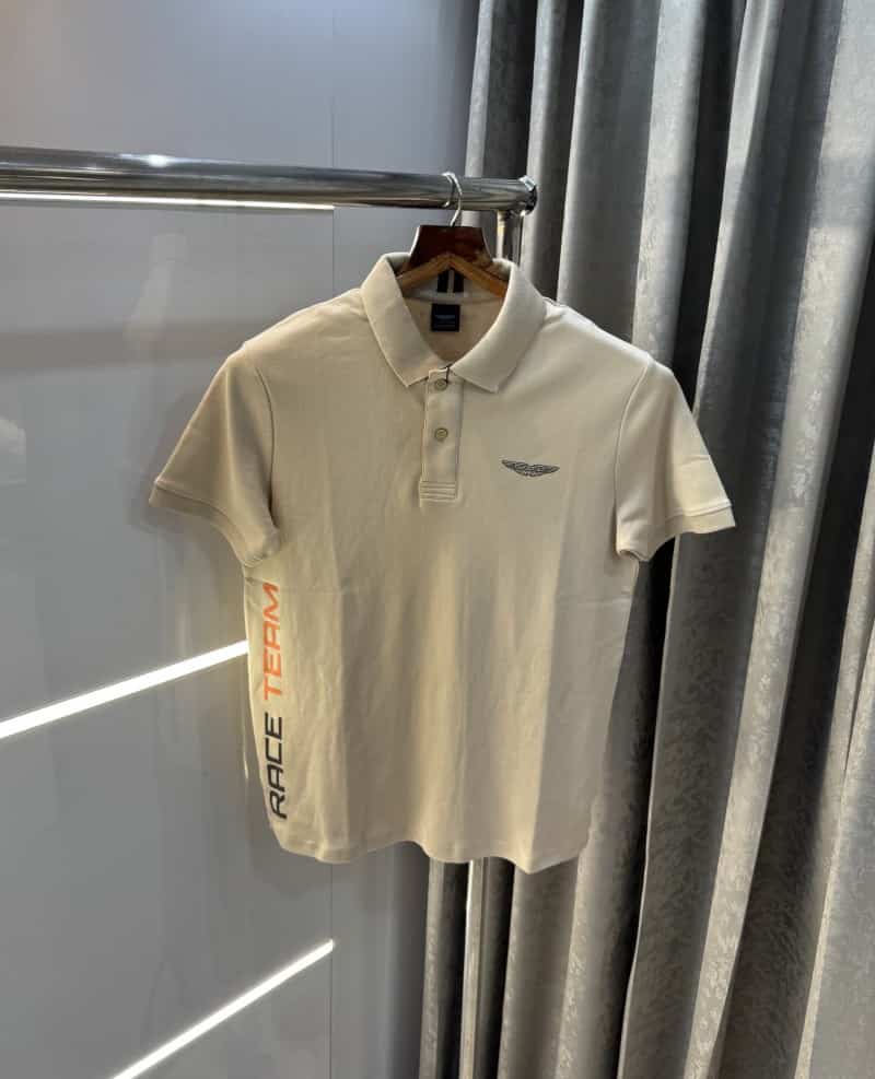 Hacket Beige Logo Print Classic Polo T-Shirt Secondary image