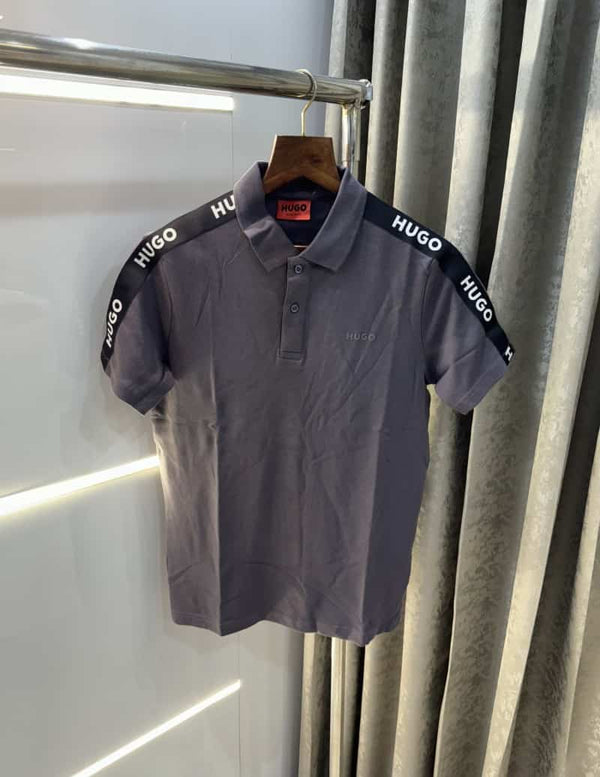 Hugo bos s Dark Grey Shoulder Look Classic Polo T-Shirt