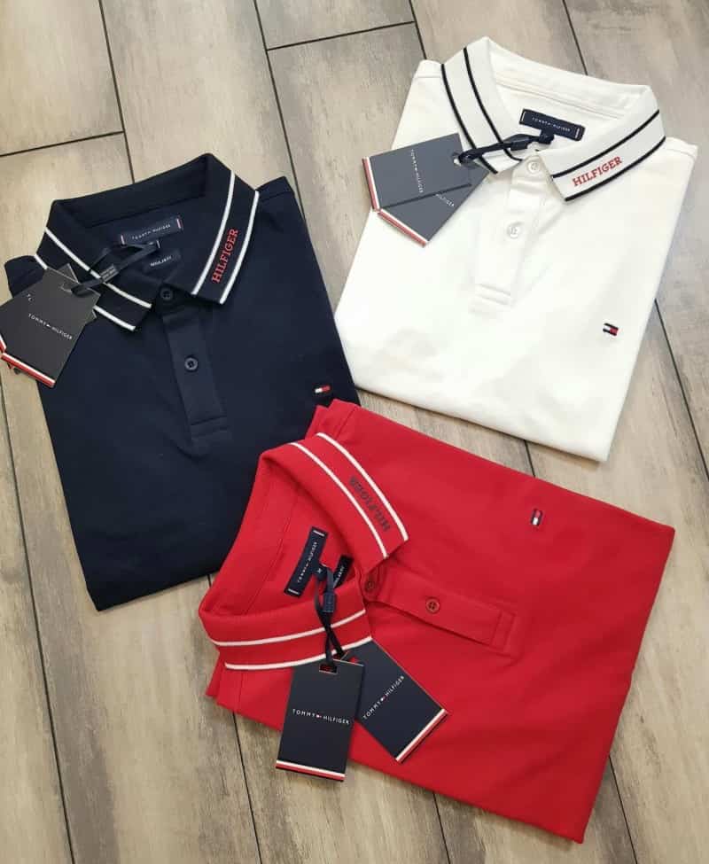 Tomm y Hilfiger Red Collar Look Premium Polo T-Shirt Secondary image