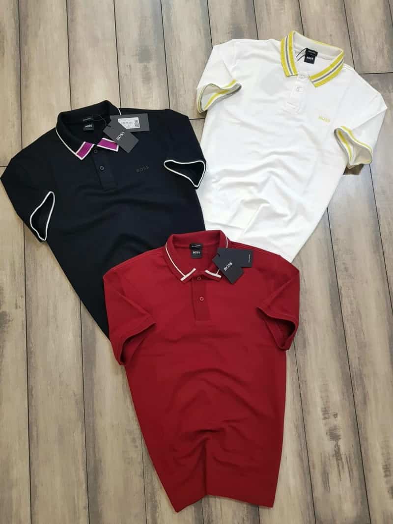Hugo bos sMaroon Collar Look Classic Polo T-Shirt Secondary image