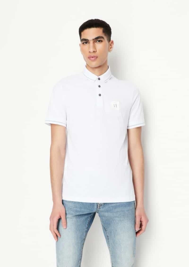 Arman i Exchange White Embroidery Patch Logo Premium Polo T-Shirt Main image