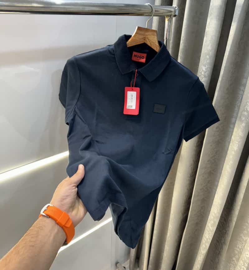 Hugo Boss Navy Blue Patch Logo Premium Polo T-Shirt Main image