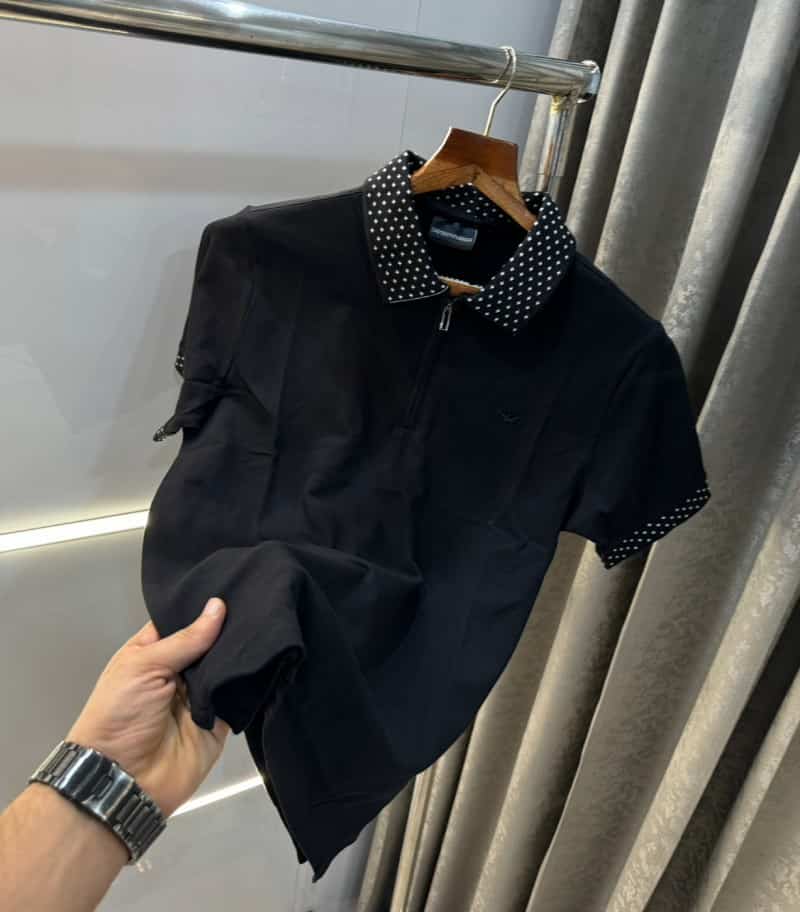 Emporio Arman i Black Designer Premium Polo T-Shirt Secondary image