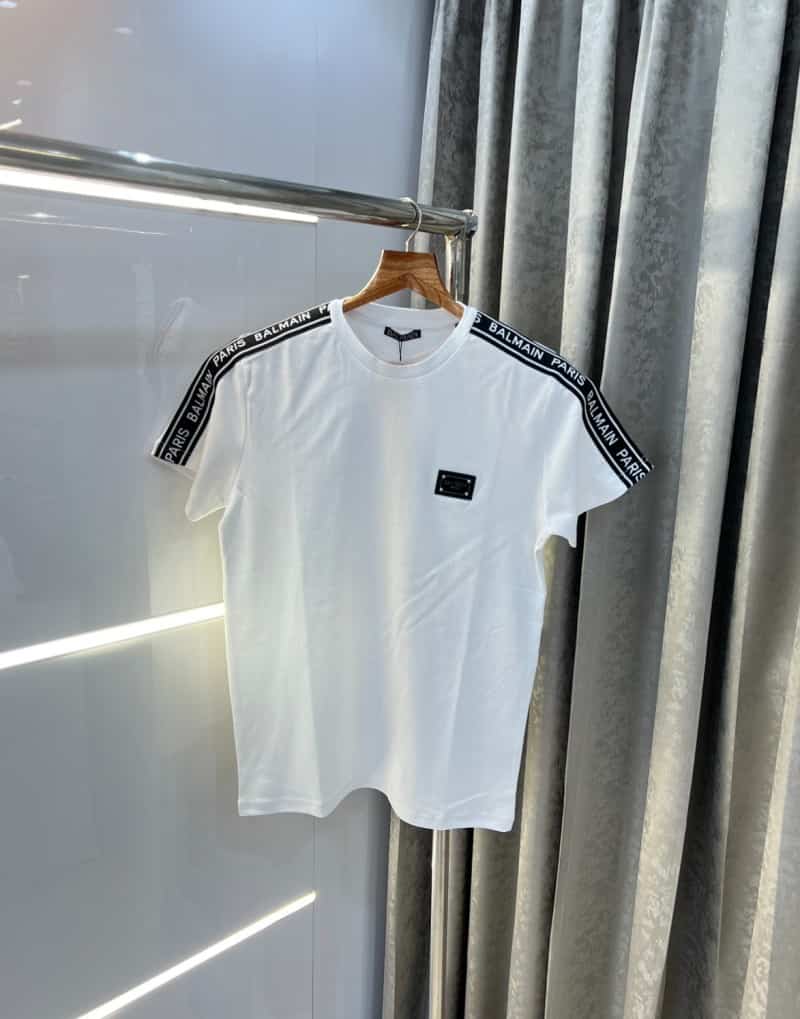 Balmai n Paris White Steel Logo Premium Classic T-Shirt Secondary image
