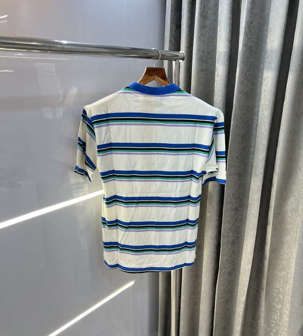 Guess Printed White Blue Imported Oversized T-Shirt