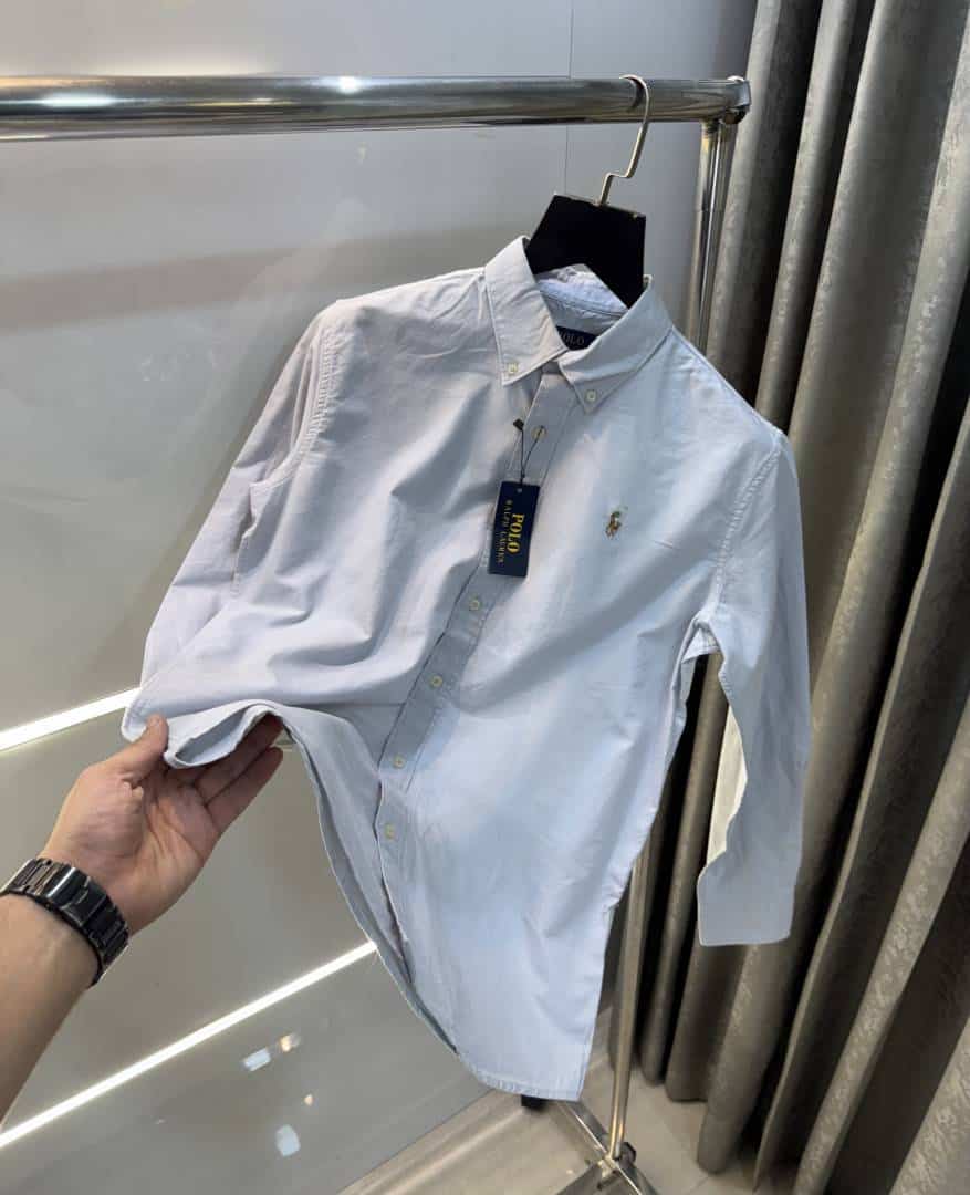 Ralph Laure n Light Grey Premium oxfO-rd Shirt Main image