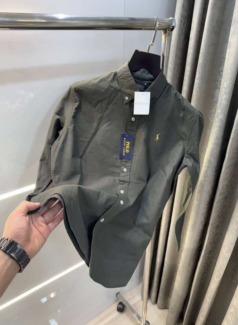 Ralp h lauren Olive Green Premium OXf0RD Shirt Main image