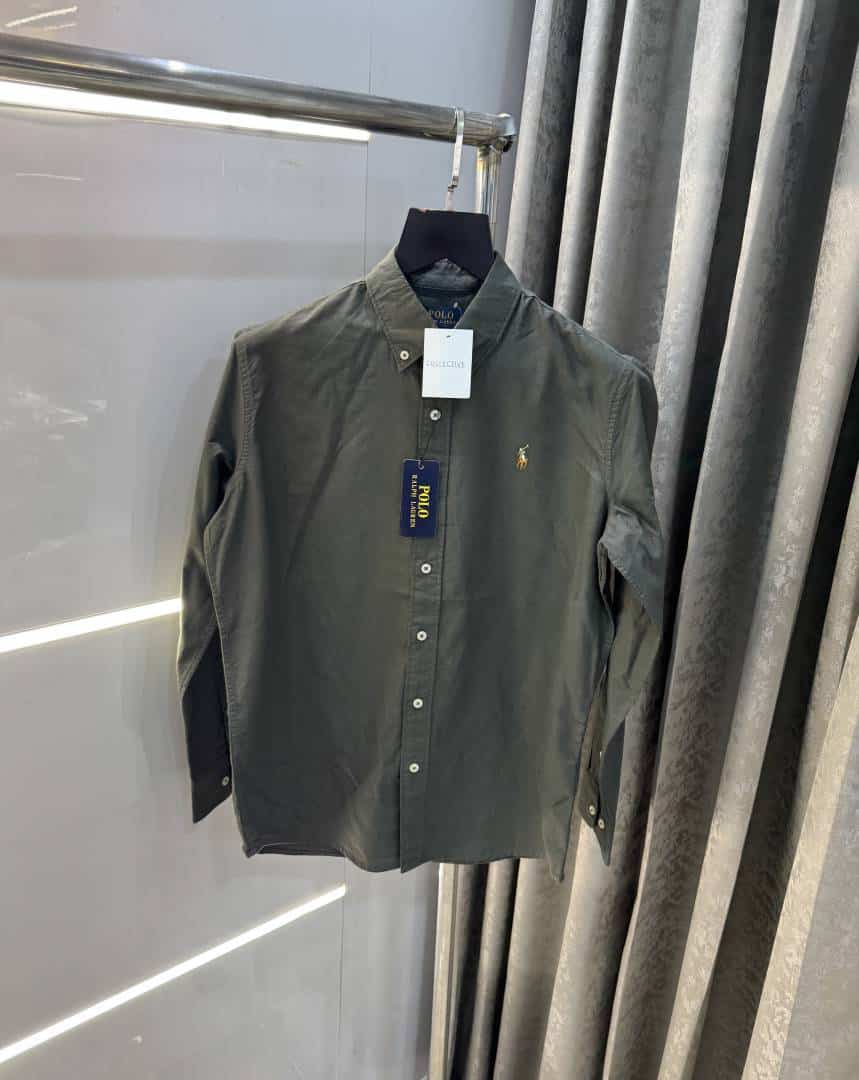 Ralp h lauren Olive Green Premium OXf0RD Shirt Secondary image