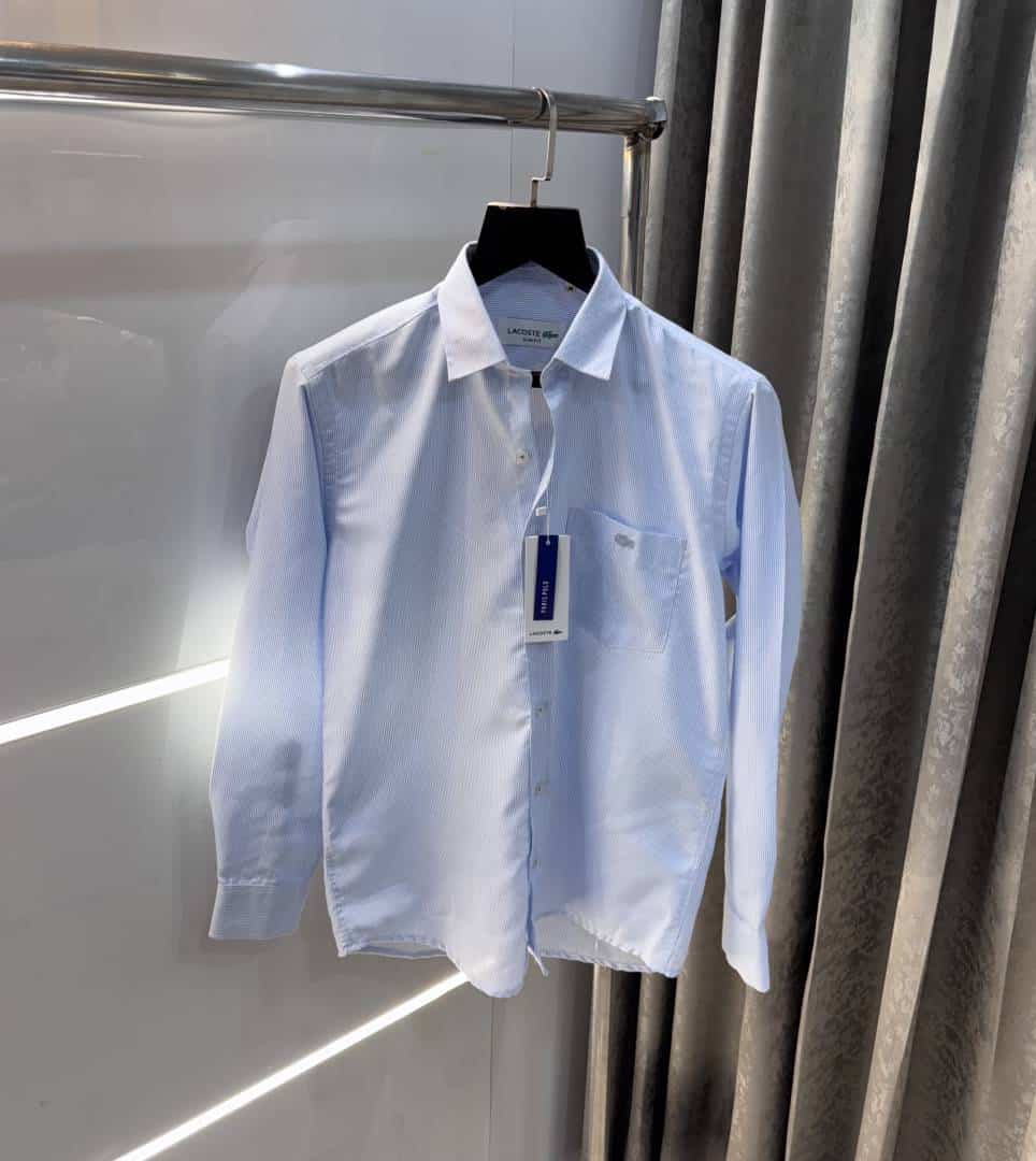 Lacost e Sky Blue strips Premium Classic Shirt Secondary image
