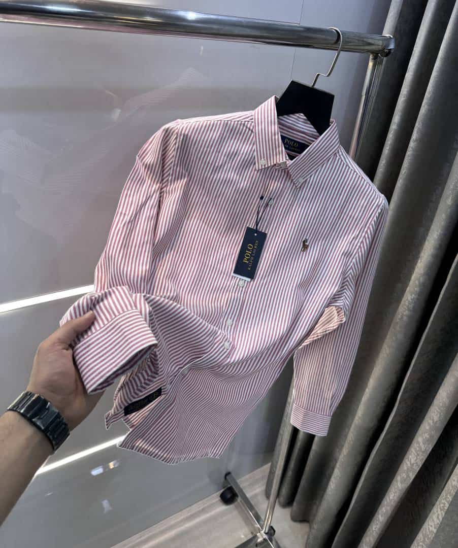 Ralph Laure n Dark Pink strips premium o-X!Fo·rd.. Shirt Main image