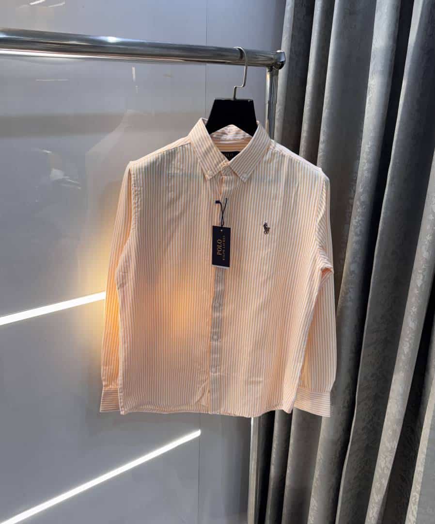 Ralph Laure n Orange strips Premium oxford Shirt Secondary image