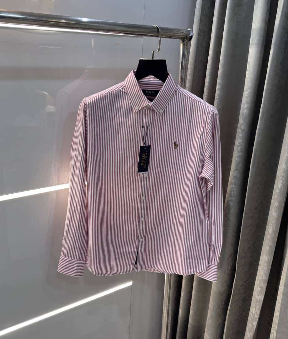Ralph Laure n Dark Pink strips premium o-X!Fo·rd.. Shirt Secondary image