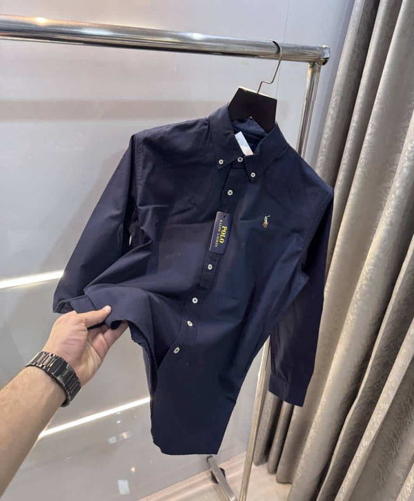 Ralp h lauren Navy Blue Premium Oxford Shirt