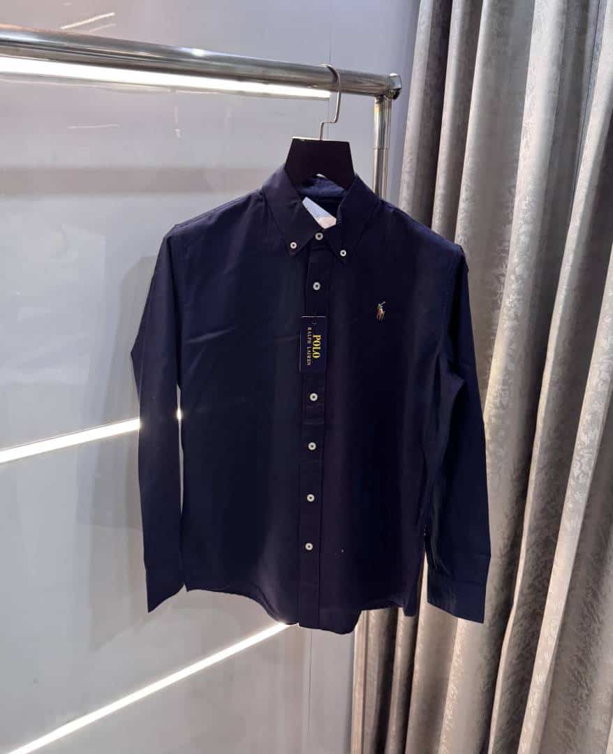 Ralp h lauren Navy Blue Premium Oxford Shirt Secondary image