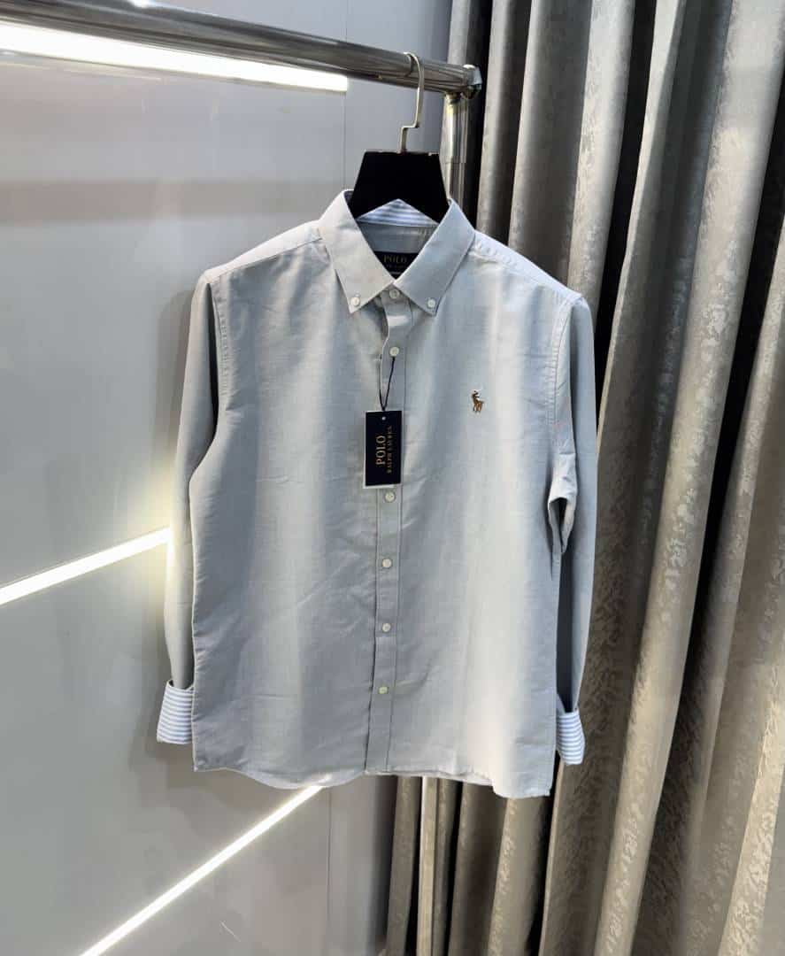 Ralp h Lauren Light Grey Premium o·Xfor d Shirt Main image