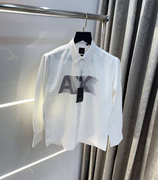 Arman i Exchang e White Logo Print Exclusive Shirt