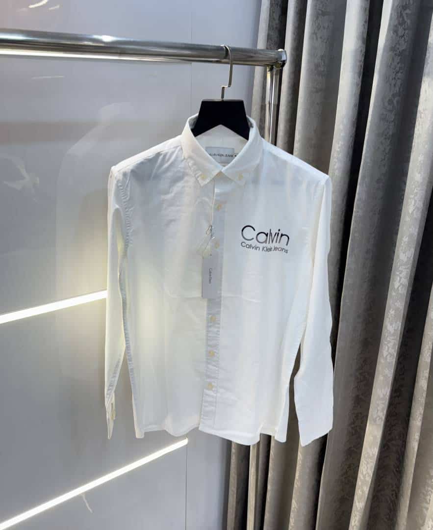 Calvi n Klein White Logo Print Premium Shirt Secondary image