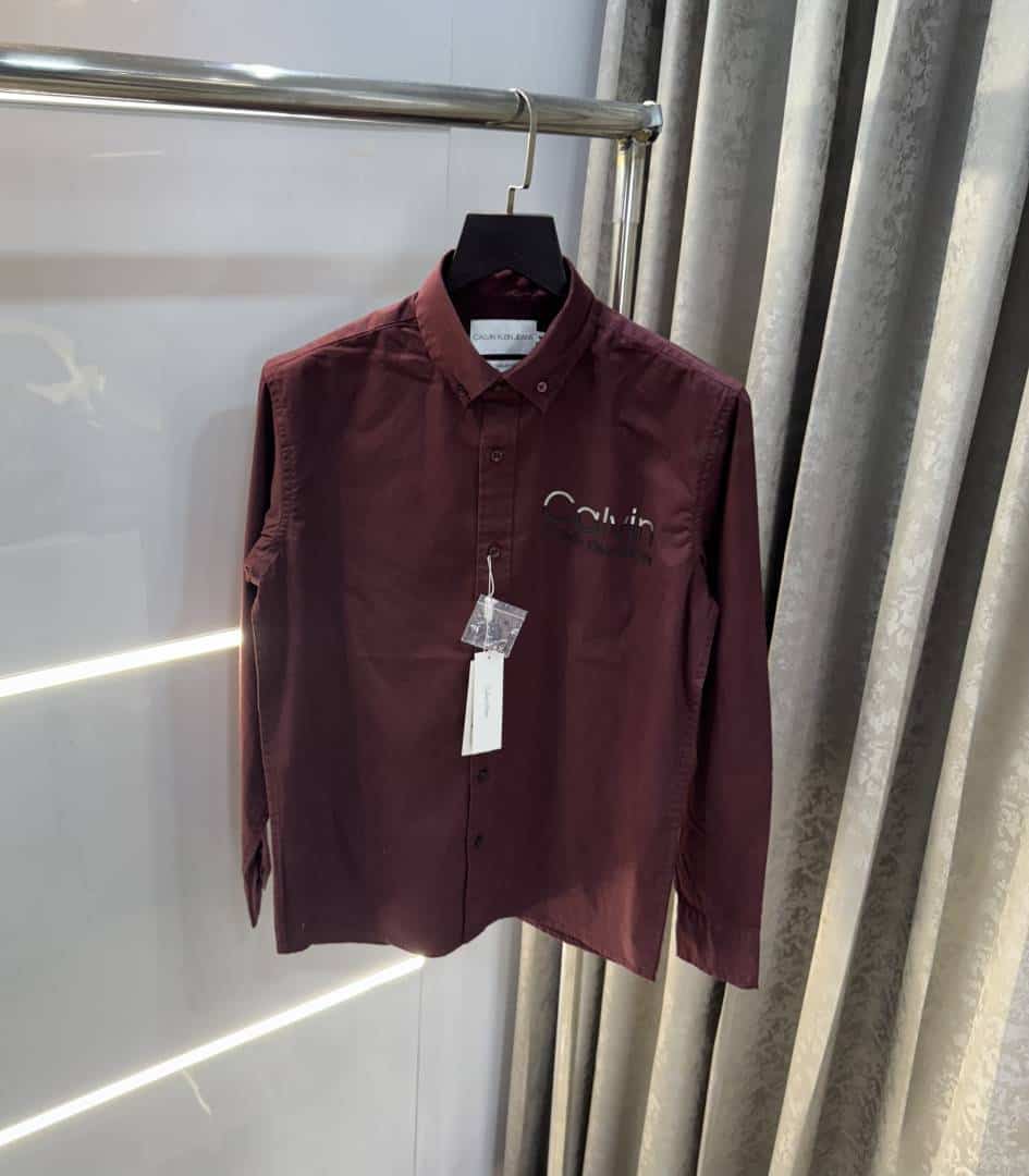 Calvi n klein Wine Logo Print Premium Shirt Main image