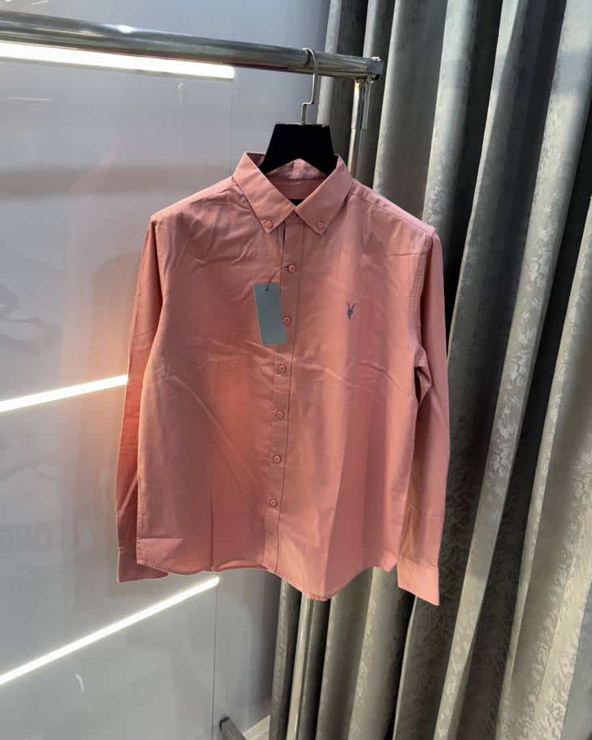 All saints Pink Embroidery Logo Classic Shirt Secondary image