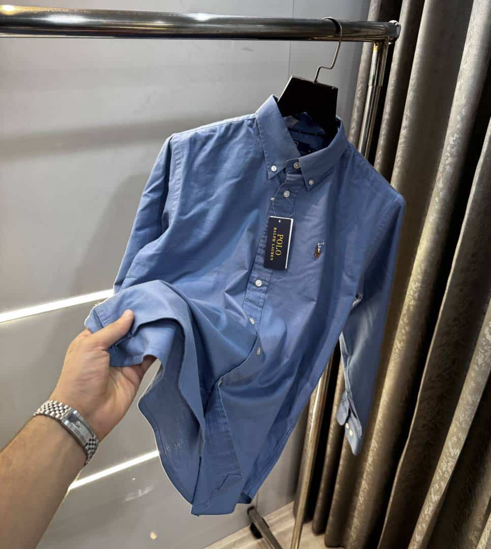 RalPH LAU-ReN Indigo Blue Cotton Premium Classic Shirt Main image