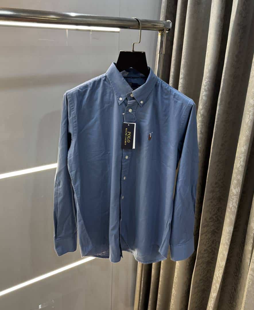 RalPH LAU-ReN Indigo Blue Cotton Premium Classic Shirt Secondary image