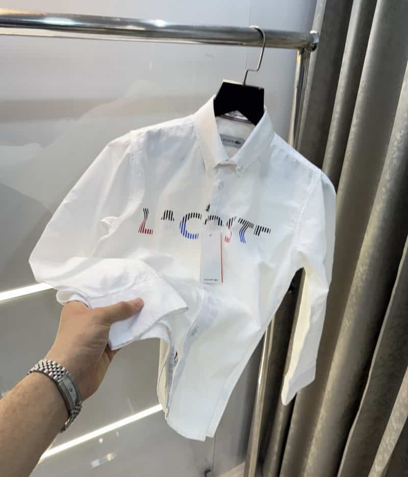 Lacost e White Logo Print Premium Shirt Main image