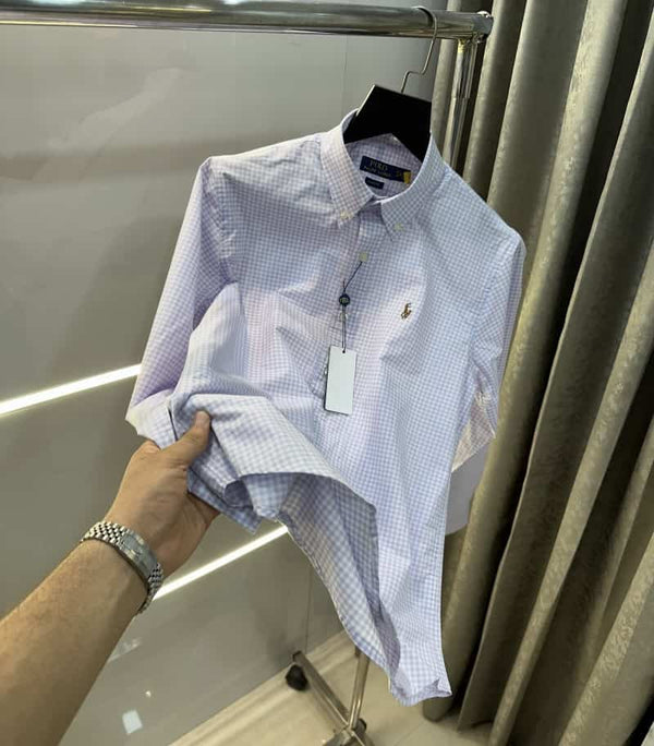 Ralp h lauren Purple Checks Premium Shirt
