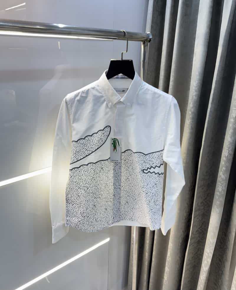 Lacost e White Logo Print Premium Shirt Main image