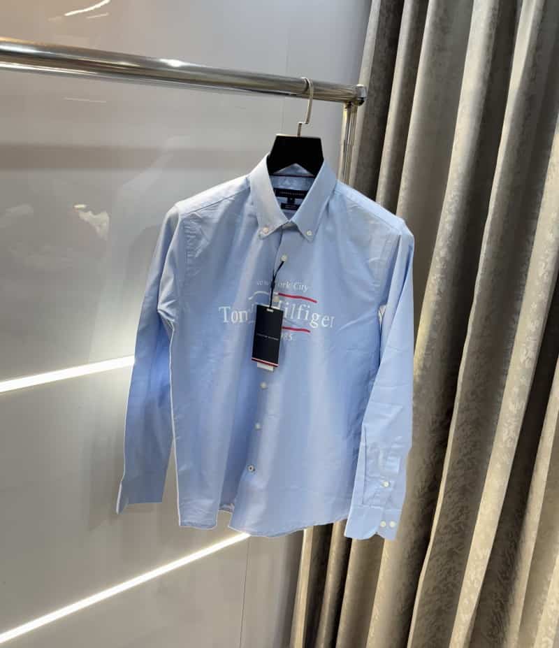 Tomm y Hilfiger Sky Blue Logo Print Premium Shirt Secondary image