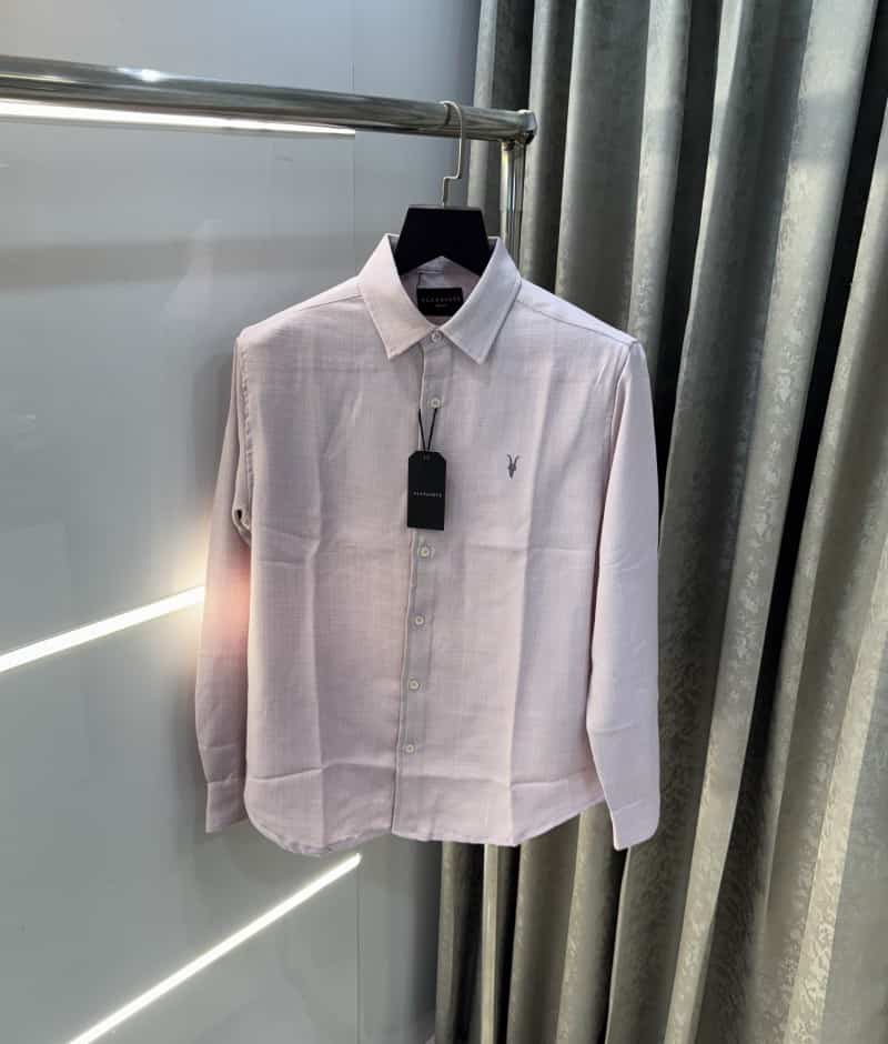 All saints Light Purple Embroidery Logo Classic Shirt Secondary image
