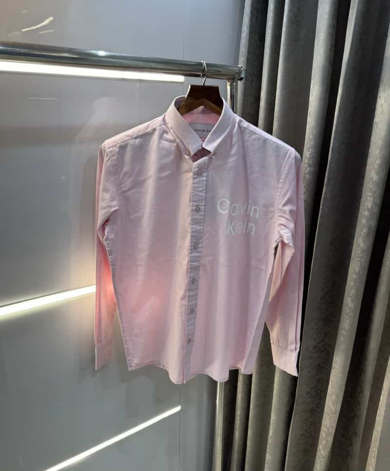 Calvi n klein Pink Logo Print Imported Shirt