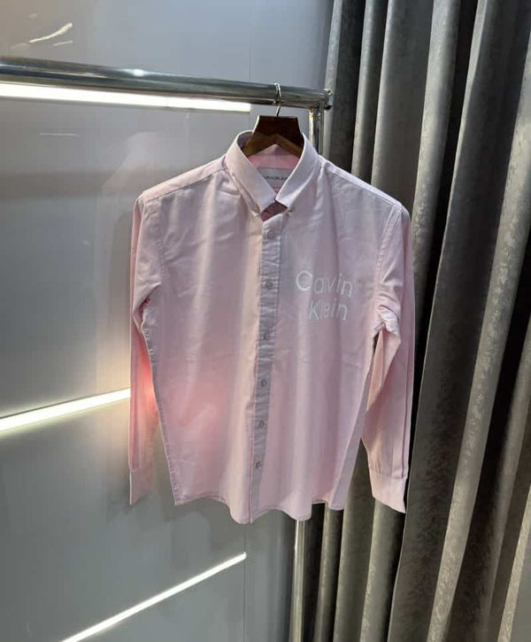 Calvi n klein Pink Logo Print Imported Shirt