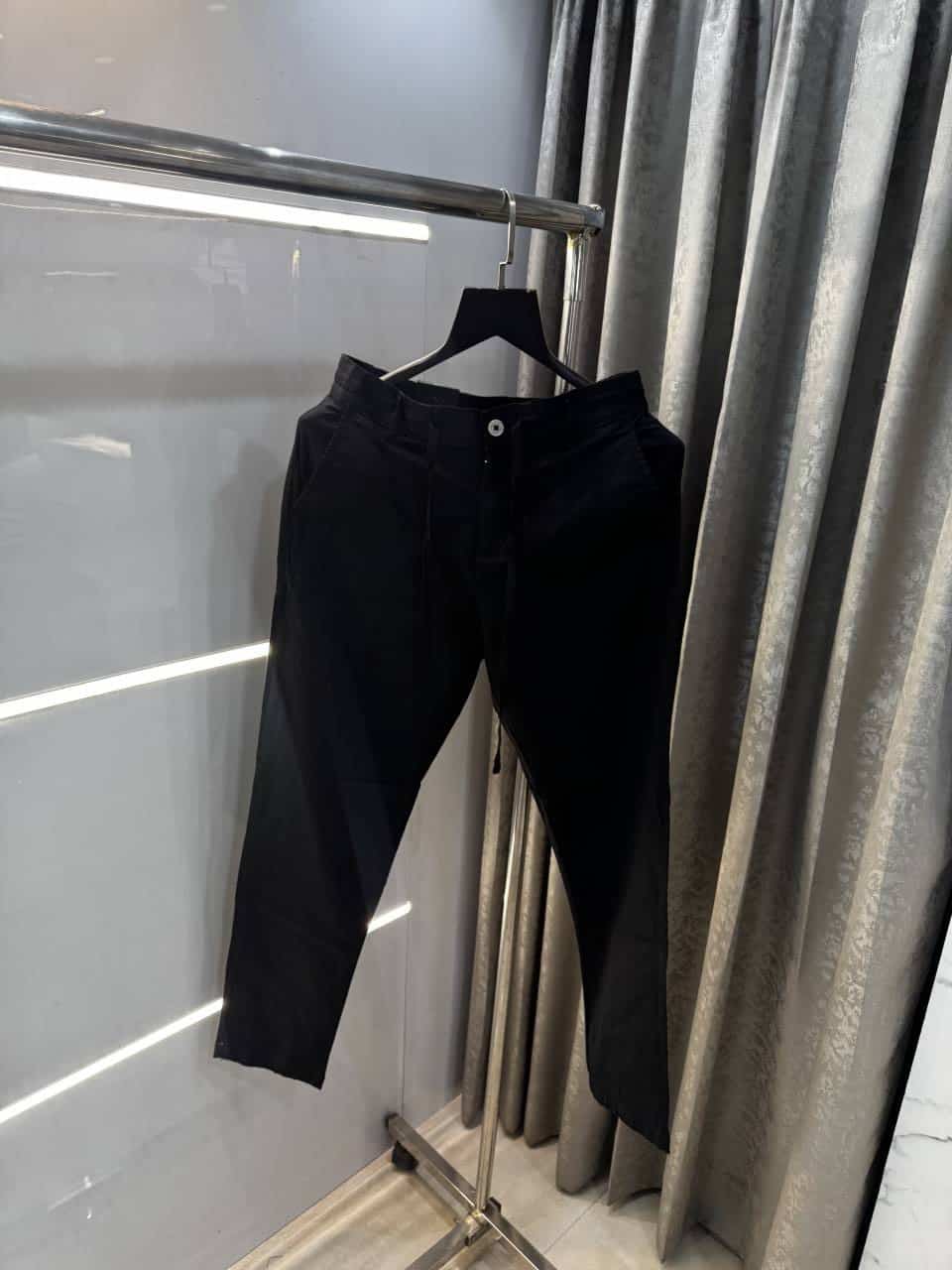 Rare Rabbi t Black Premium Classic Cotton Trouser Main image