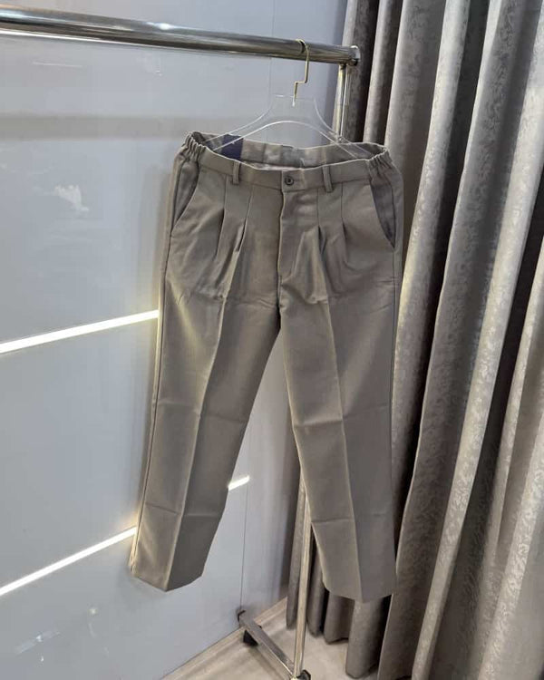 Denniso n Olive Flexi Waist Premium Korean Trouser