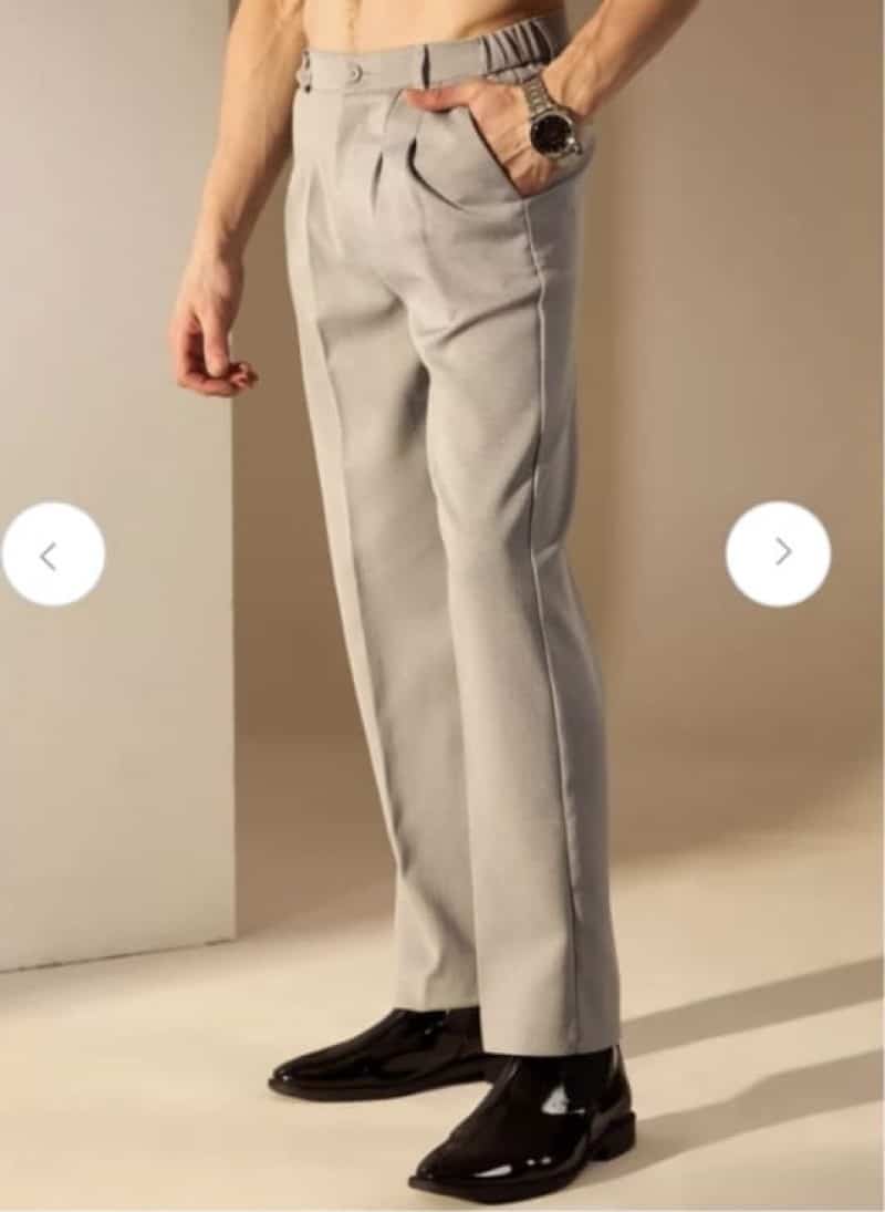 Denniso n Light Grey Fle-x.jWaist Premium Korean Trouser Main image
