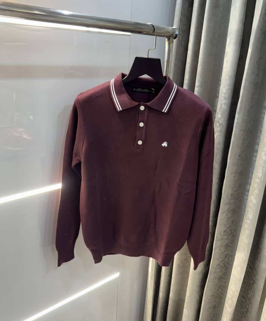 Brooks Brother Wine Premium Knitted Pull Over Secondary image
