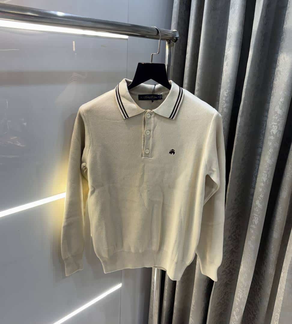Brooks Brother Cream Premium Knitted Pull Over Secondary image