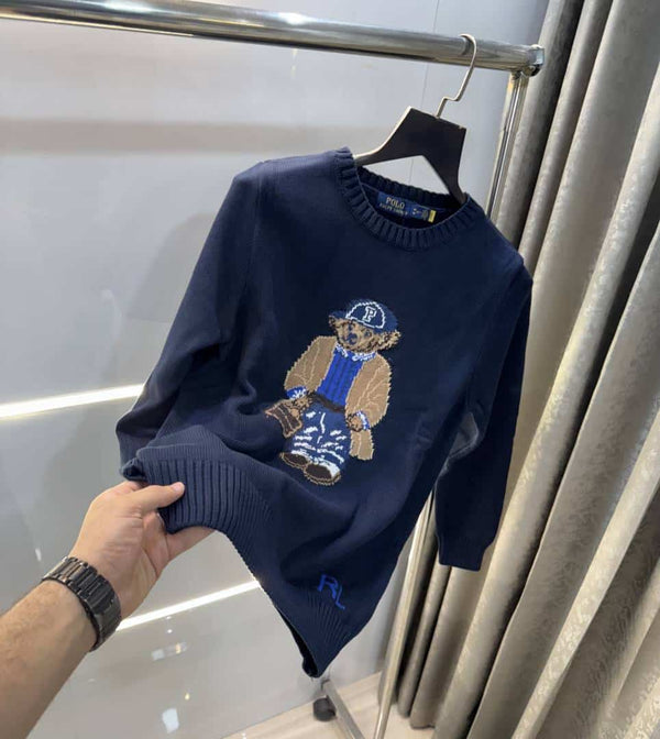 Ralph Lauren Navy Blue Knitted Premium Pull Over