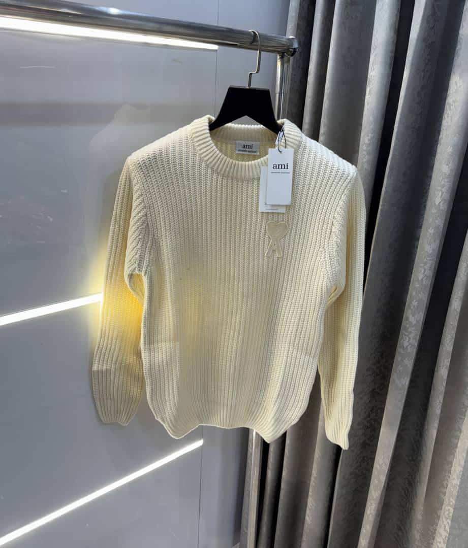 Am i Paris Cream Knitted Ultimate Imported Pull Over Secondary image