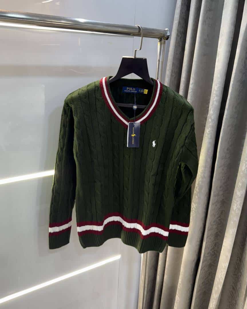 Ralp h Lauren Bottle Green Knitted Premium Pull Over Main image